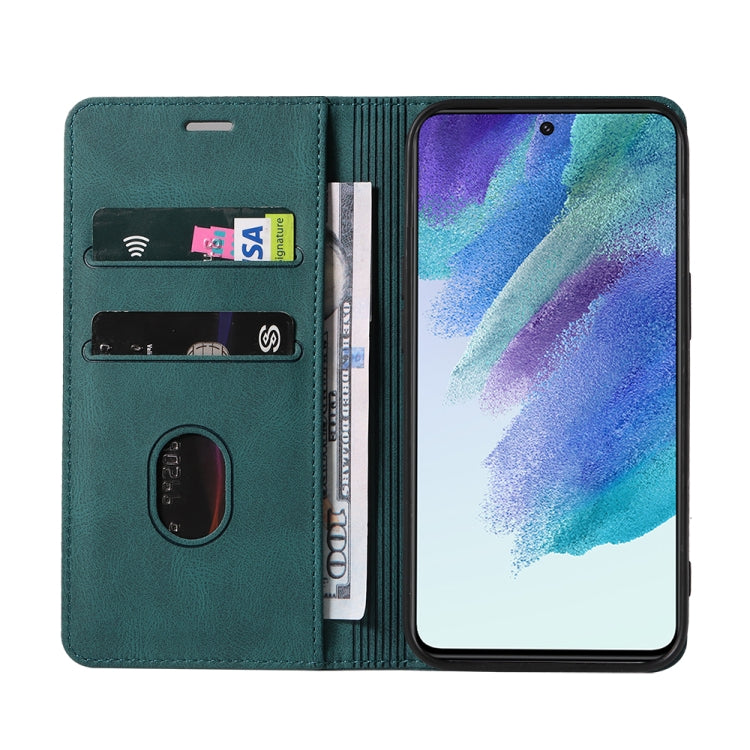 For Samsung Galaxy S21 FE 5G Wristband Magnetic Leather Phone Case