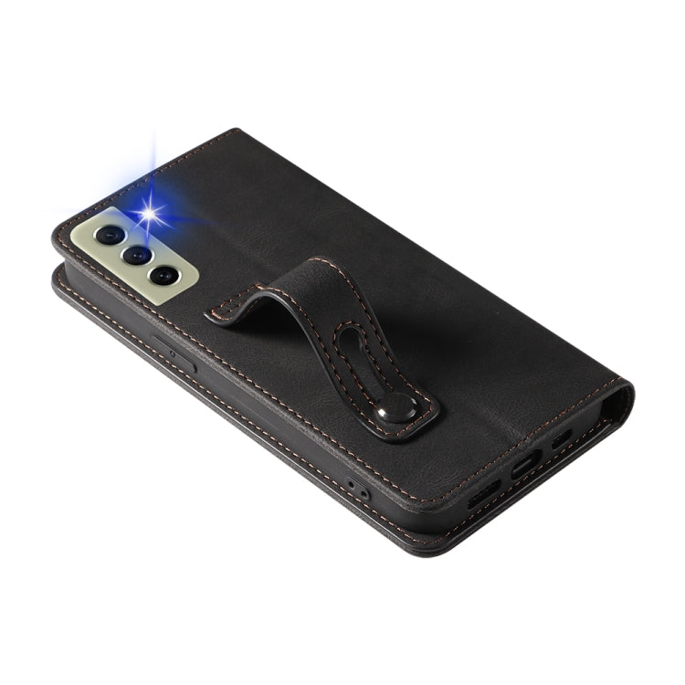 For Samsung Galaxy S21 FE 5G Wristband Magnetic Leather Phone Case