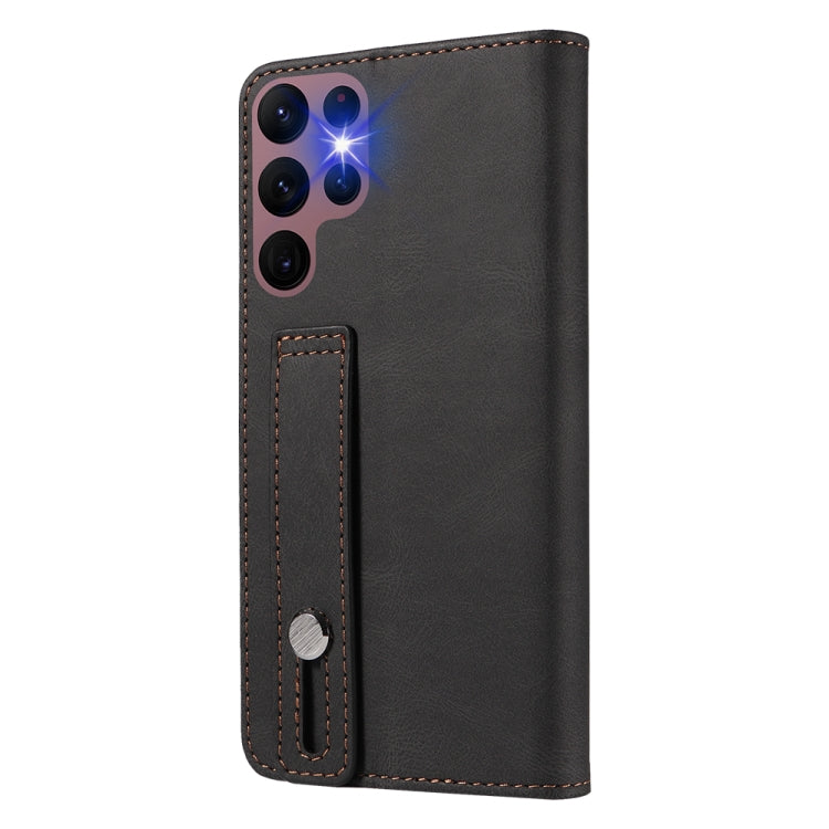 For Samsung Galaxy S21 Ultra 5G Wristband Magnetic Leather Phone Case