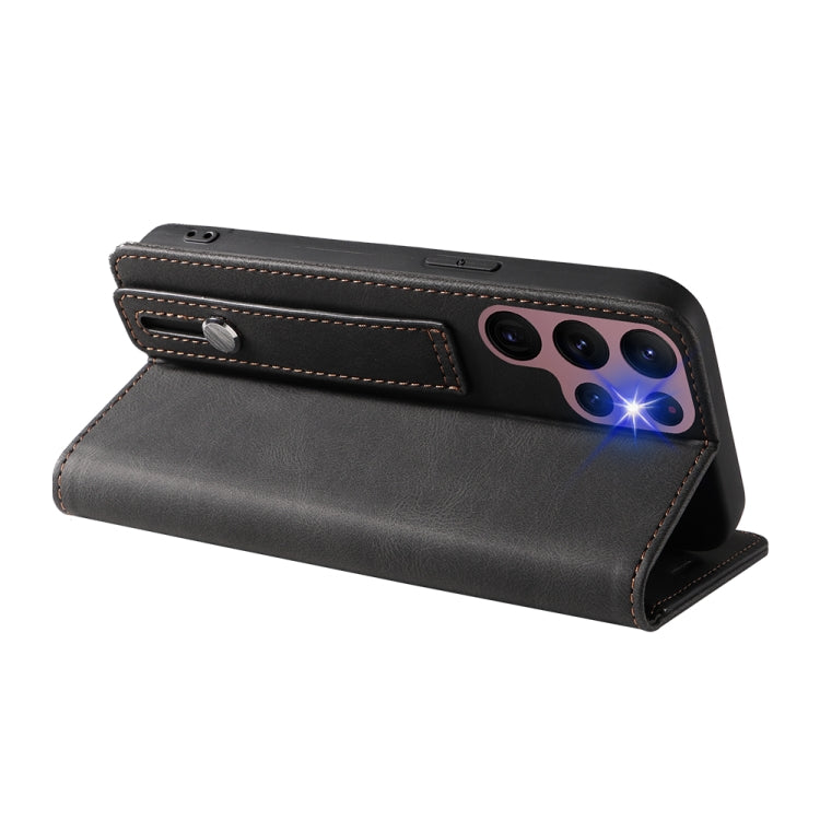 For Samsung Galaxy S21 Ultra 5G Wristband Magnetic Leather Phone Case