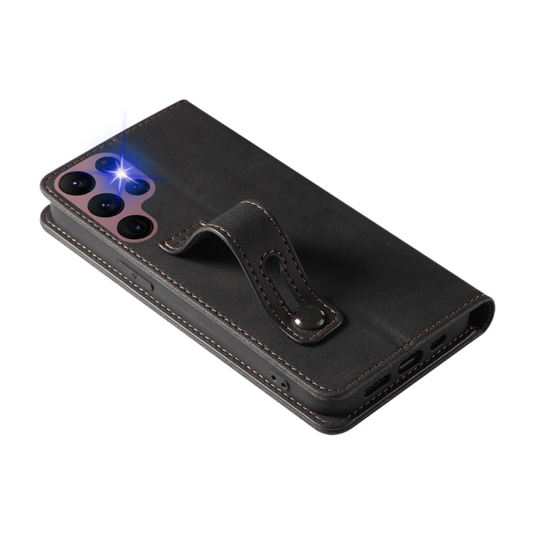 For Samsung Galaxy S21 Ultra 5G Wristband Magnetic Leather Phone Case