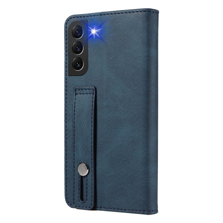 For Samsung Galaxy S22 5G Wristband Magnetic Leather Phone Case