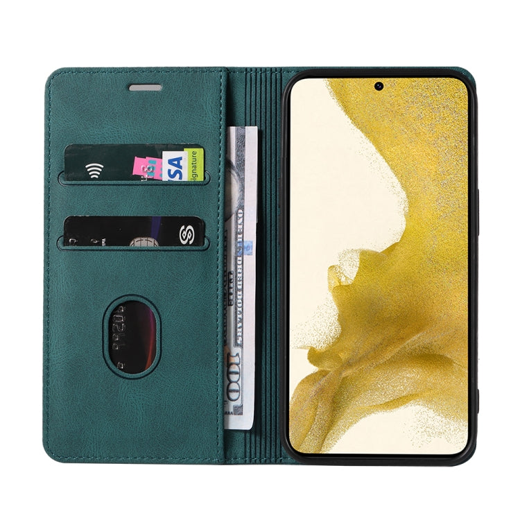 For Samsung Galaxy S22 5G Wristband Magnetic Leather Phone Case