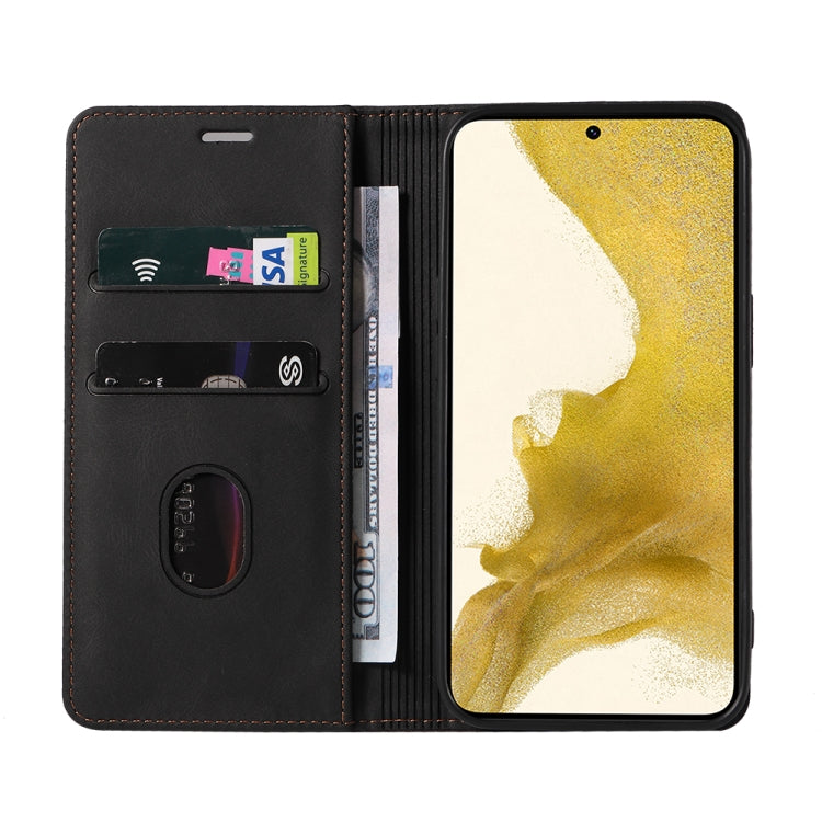 For Samsung Galaxy S22 5G Wristband Magnetic Leather Phone Case