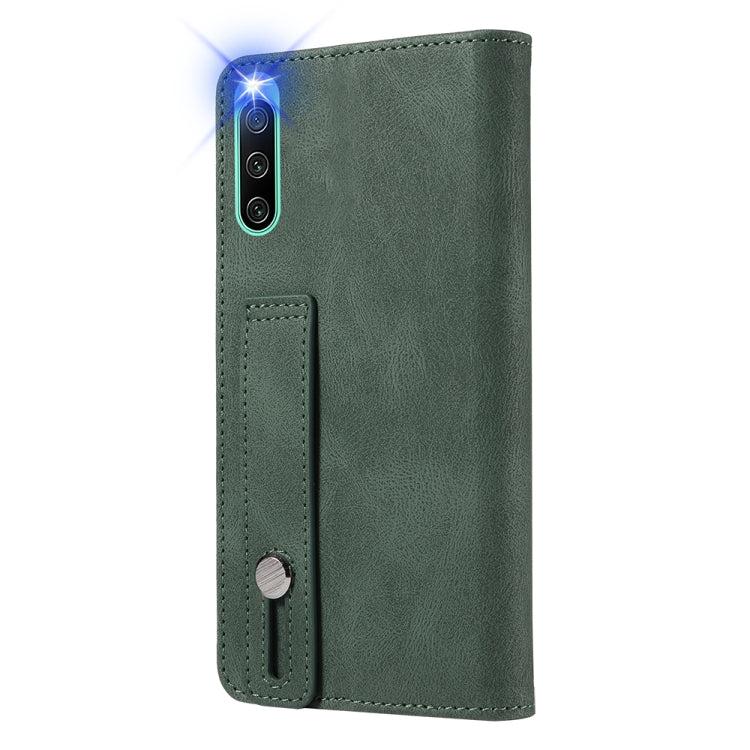 For Sony Xperia 10 IV Wristband Magnetic Leather Phone Case