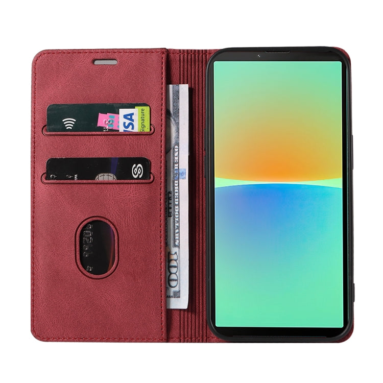 For Sony Xperia 10 IV Wristband Magnetic Leather Phone Case