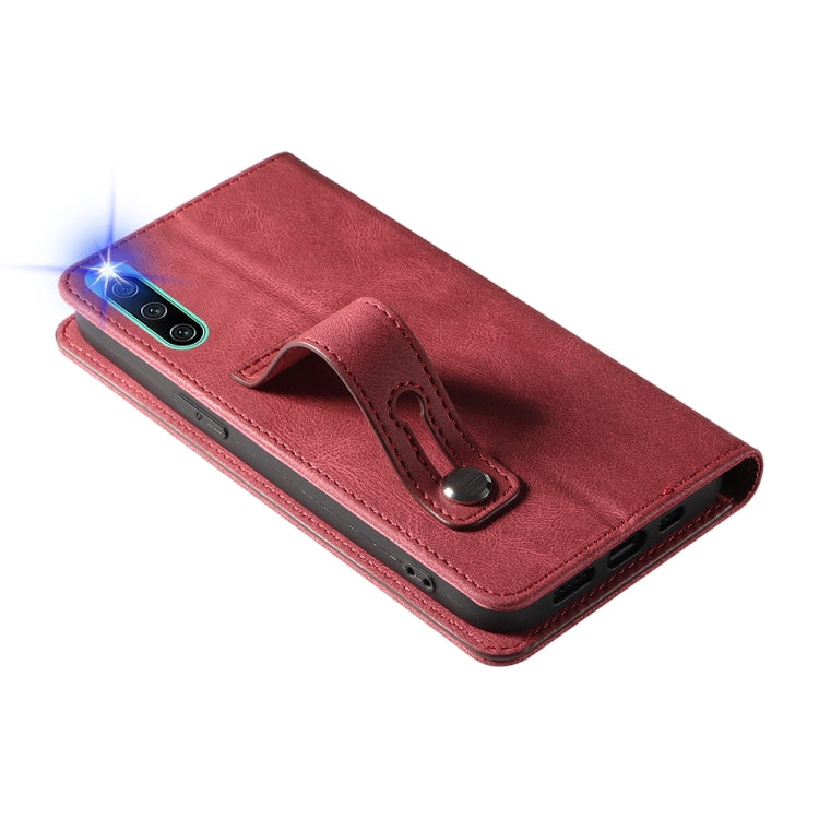 For Sony Xperia 10 IV Wristband Magnetic Leather Phone Case