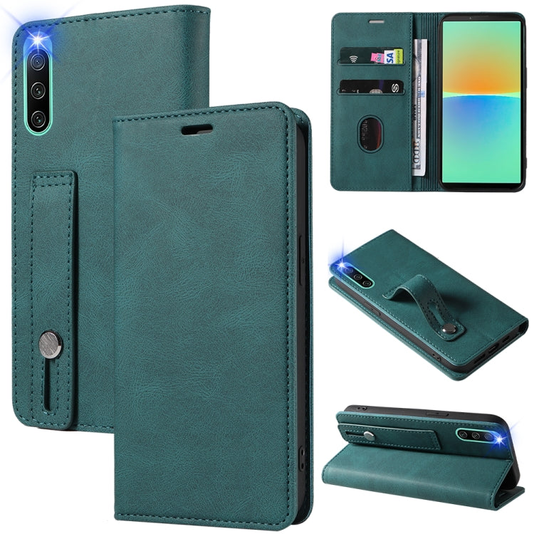 For Sony Xperia 10 IV Wristband Magnetic Leather Phone Case