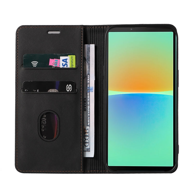For Sony Xperia 10 IV Wristband Magnetic Leather Phone Case