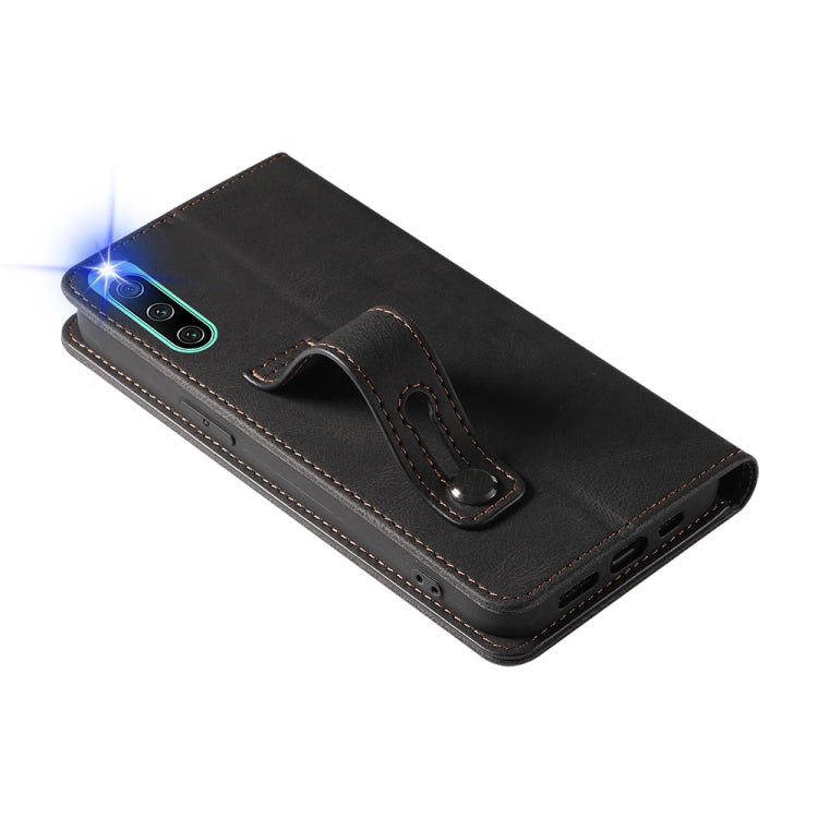 For Sony Xperia 10 IV Wristband Magnetic Leather Phone Case