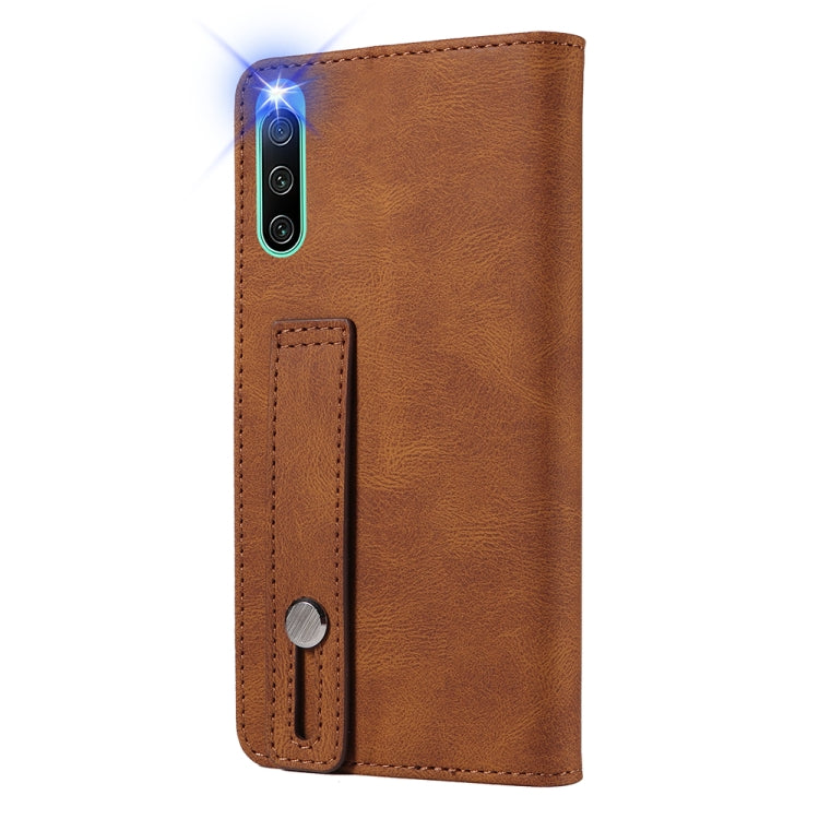 For Sony Xperia 10 IV Wristband Magnetic Leather Phone Case