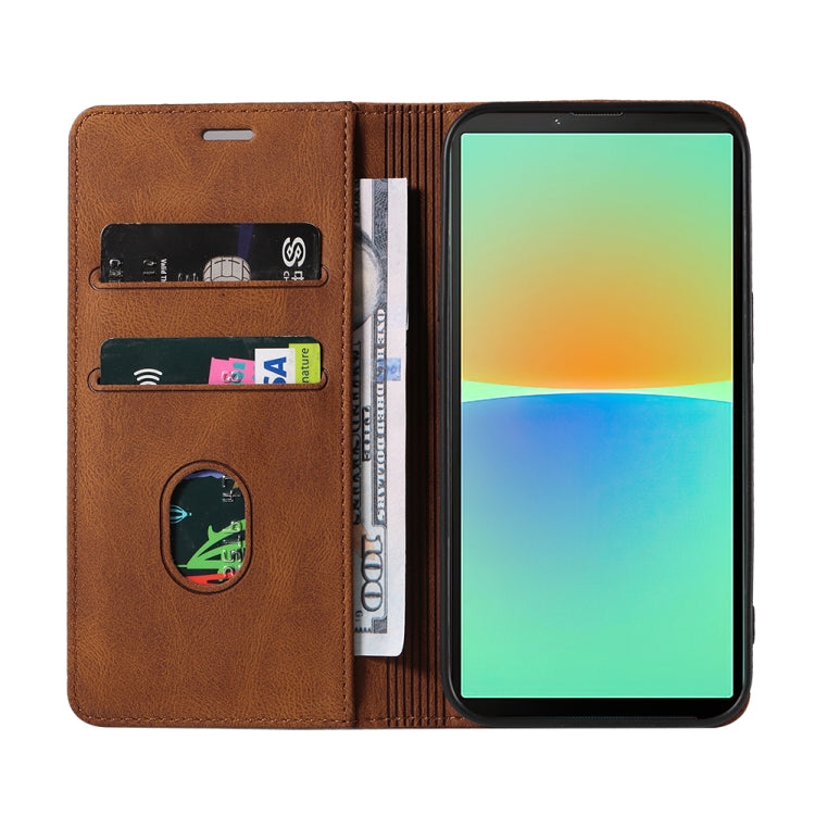 For Sony Xperia 10 IV Wristband Magnetic Leather Phone Case
