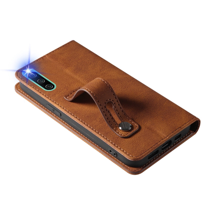 For Sony Xperia 10 IV Wristband Magnetic Leather Phone Case