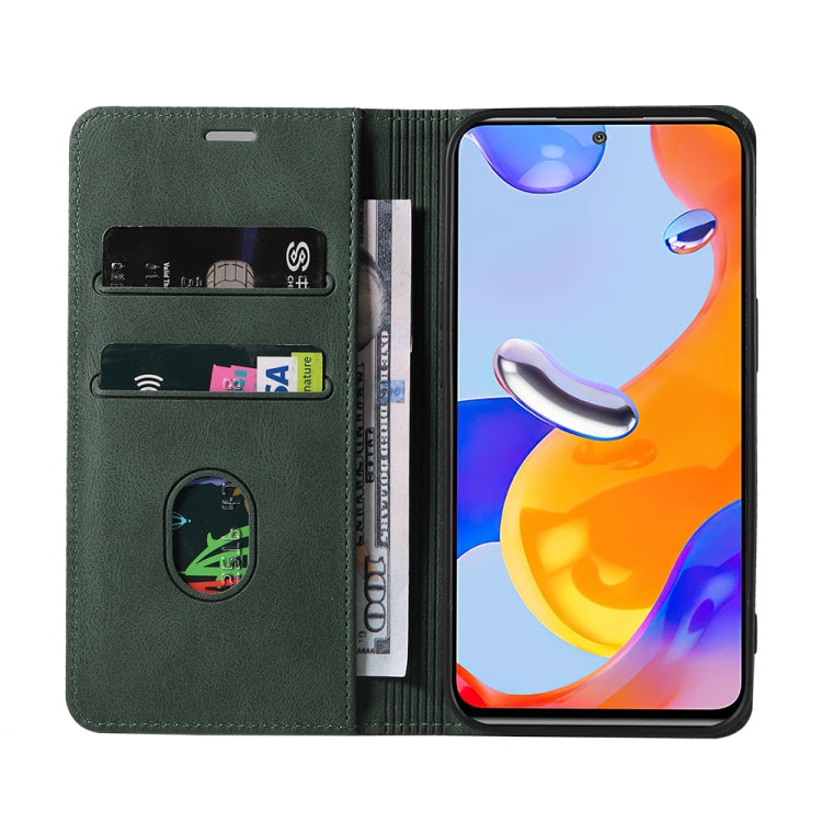 For Xiaomi Redmi Note 11 Global Wristband Magnetic Leather Phone Case