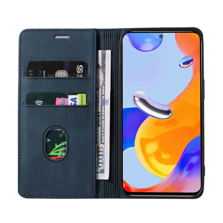 For Xiaomi Redmi Note 11 Global Wristband Magnetic Leather Phone Case
