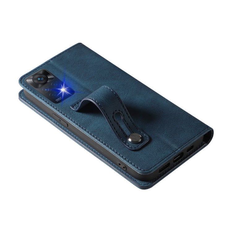 For Xiaomi Redmi Note 11 Global Wristband Magnetic Leather Phone Case