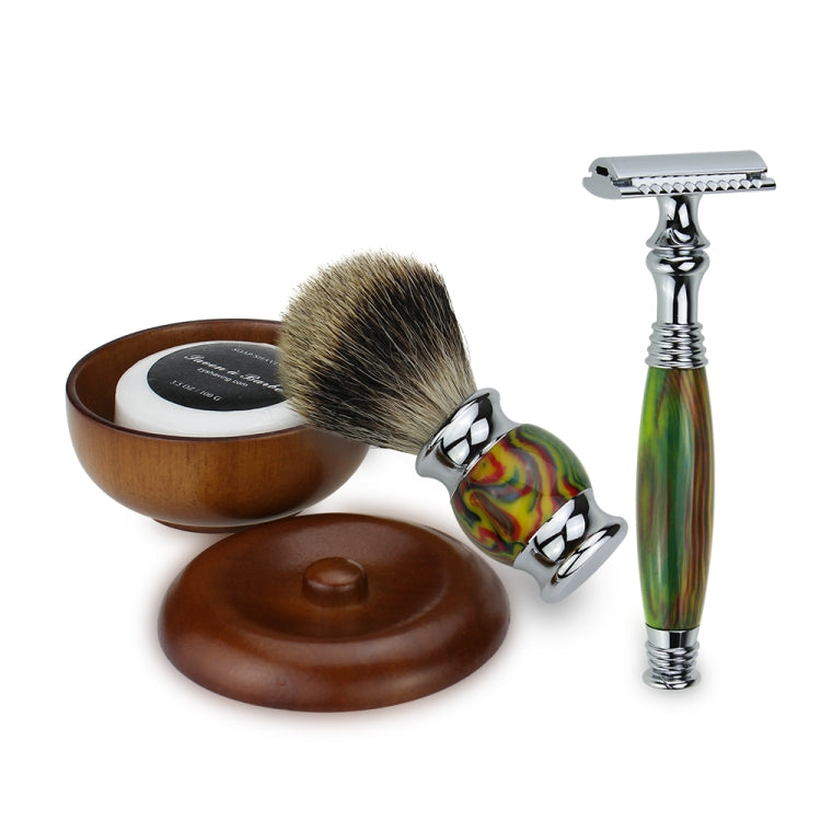 FK-2A Men Manual Shaving Razor Kit with Shaving Brush / Bowl / Soap /  Brush Stand / Blades