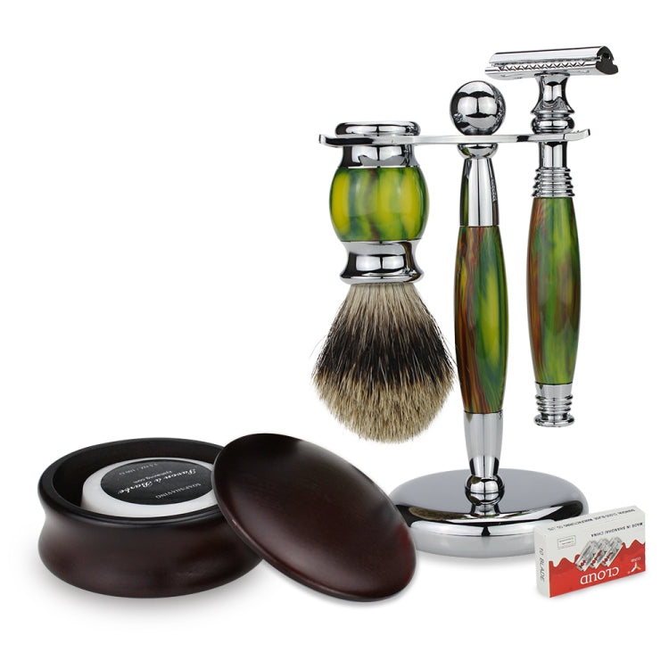 FK-2U Men Manual Shaving Razor Kit with Shaving Brush / Bowl / Soap /  Brush Stand / Blades