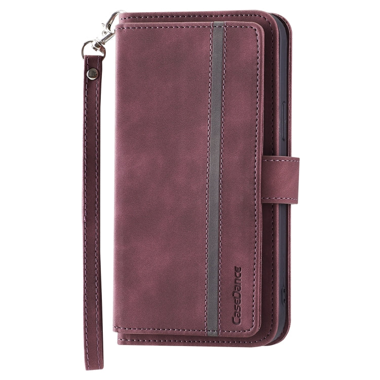 For iPhone 13 9 Card Slots Splicing Magnetic Leather Flip Case