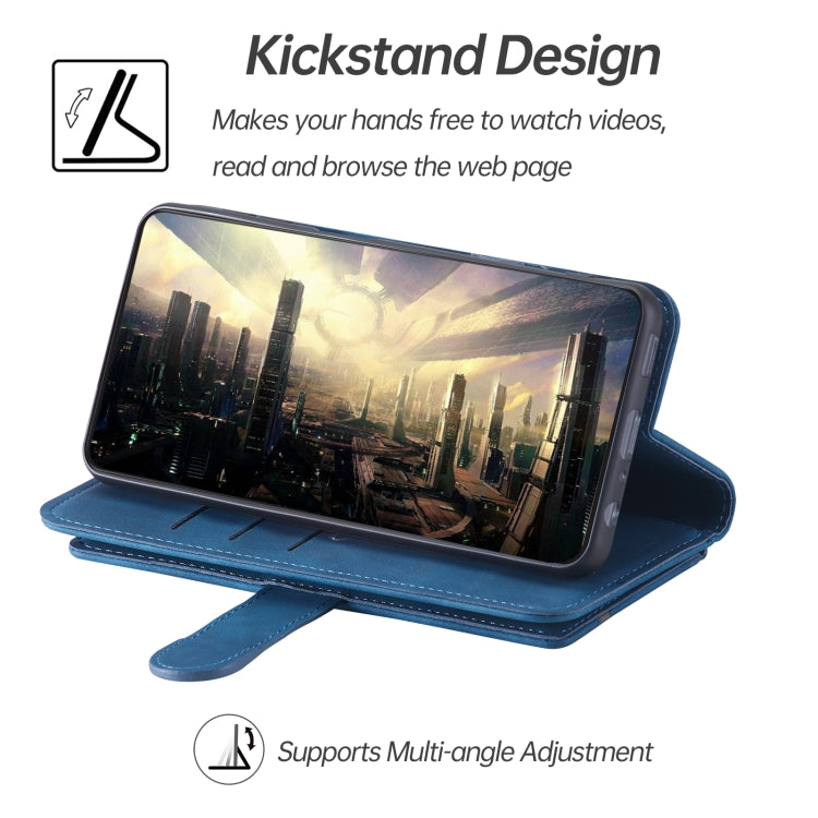 For iPhone 12 Pro Max 9 Card Slots Splicing Magnetic Leather Flip Case