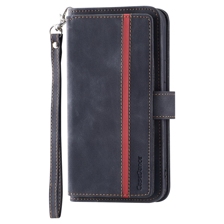 For iPhone 12 Pro Max 9 Card Slots Splicing Magnetic Leather Flip Case