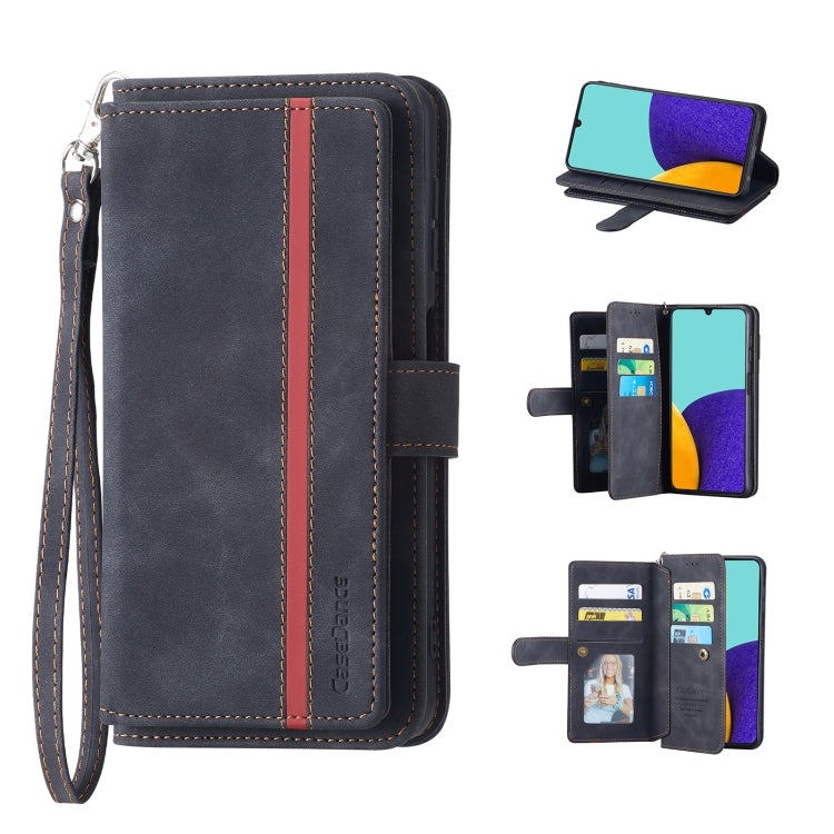 For Samsung Galaxy A13 5G / 4G 9 Card Slots Splicing Magnetic Leather Flip Phone Case