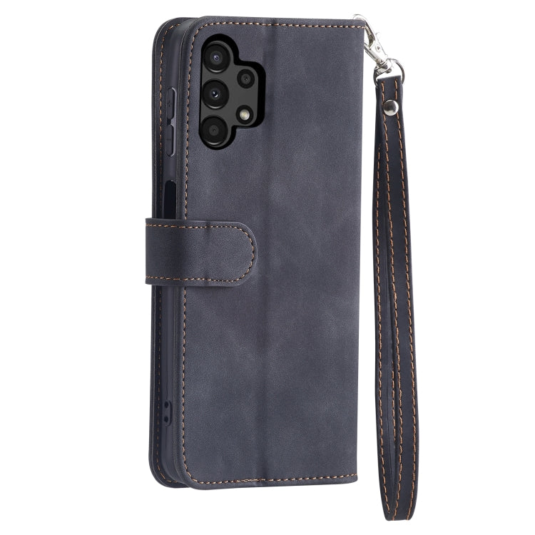 For Samsung Galaxy A13 5G / 4G 9 Card Slots Splicing Magnetic Leather Flip Phone Case