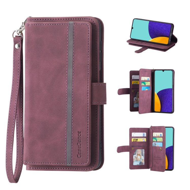 For Samsung Galaxy A13 5G / 4G 9 Card Slots Splicing Magnetic Leather Flip Phone Case