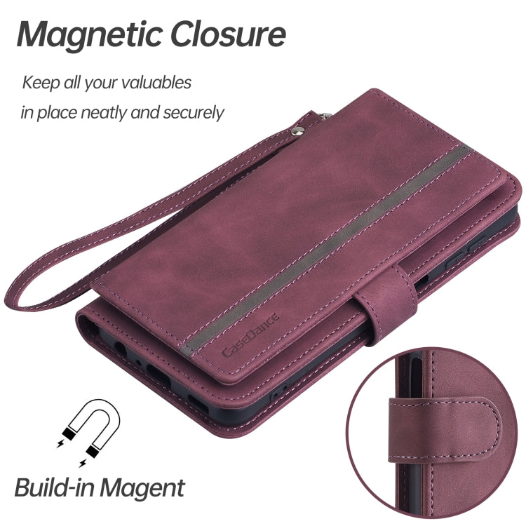 For Samsung Galaxy A22 5G 9 Card Slots Splicing Magnetic Leather Flip Phone Case