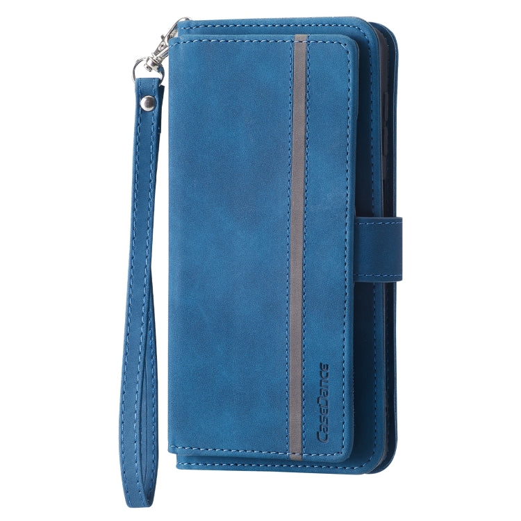For Samsung Galaxy A23 5G/4G//M23/F23 9 Card Slots Splicing Magnetic Leather Flip Phone Case(Blue)