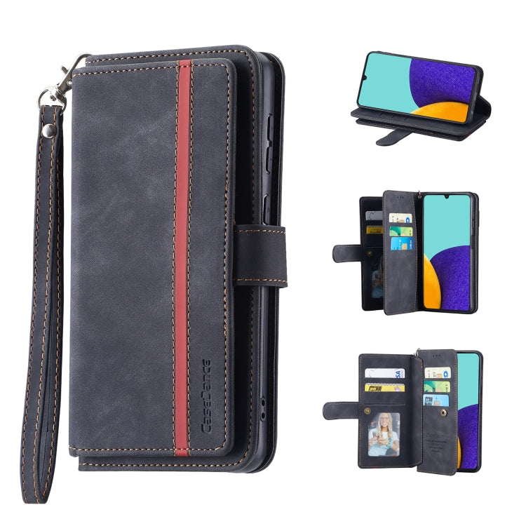 For Samsung Galaxy A33 5G 9 Card Slots Splicing Magnetic Leather Flip Phone Case