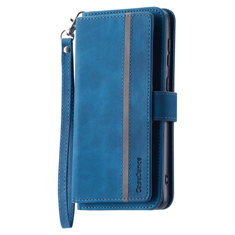 For Samsung Galaxy A53 5G 9 Card Slots Splicing Magnetic Leather Flip Phone Case(Blue)