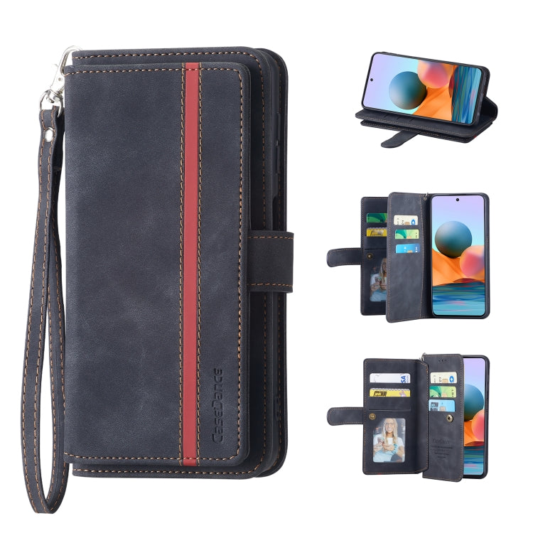 For Xiaomi Redmi Note10 4G Global 9 Card Slots Splicing Magnetic Leather Flip Phone Case