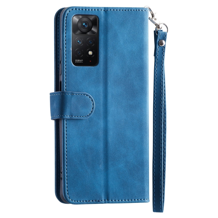 For Xiaomi Redmi Note 11 Pro 4G/5G  Global 9 Card Slots Splicing Magnetic Leather Flip Phone Case