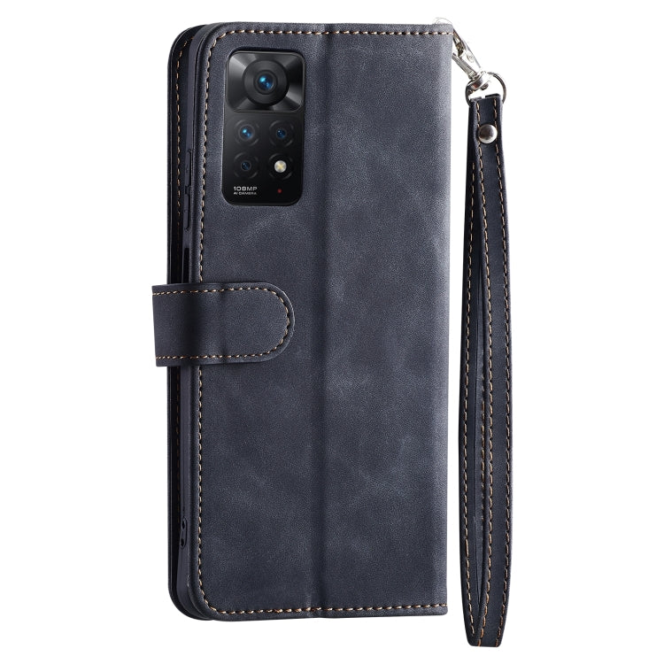 For Xiaomi Redmi Note 11 Pro 4G/5G  Global 9 Card Slots Splicing Magnetic Leather Flip Phone Case