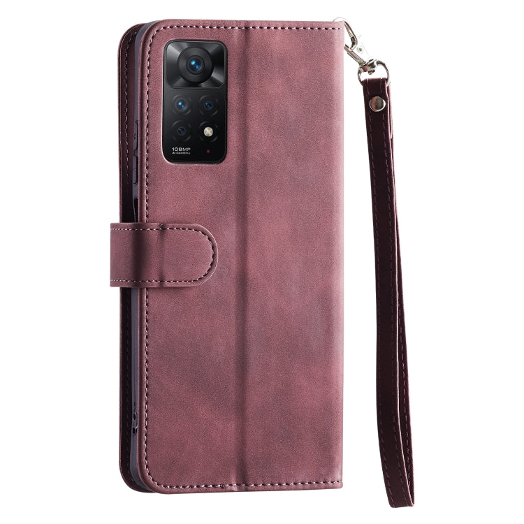 For Xiaomi Redmi Note 11 Pro 4G/5G  Global 9 Card Slots Splicing Magnetic Leather Flip Phone Case