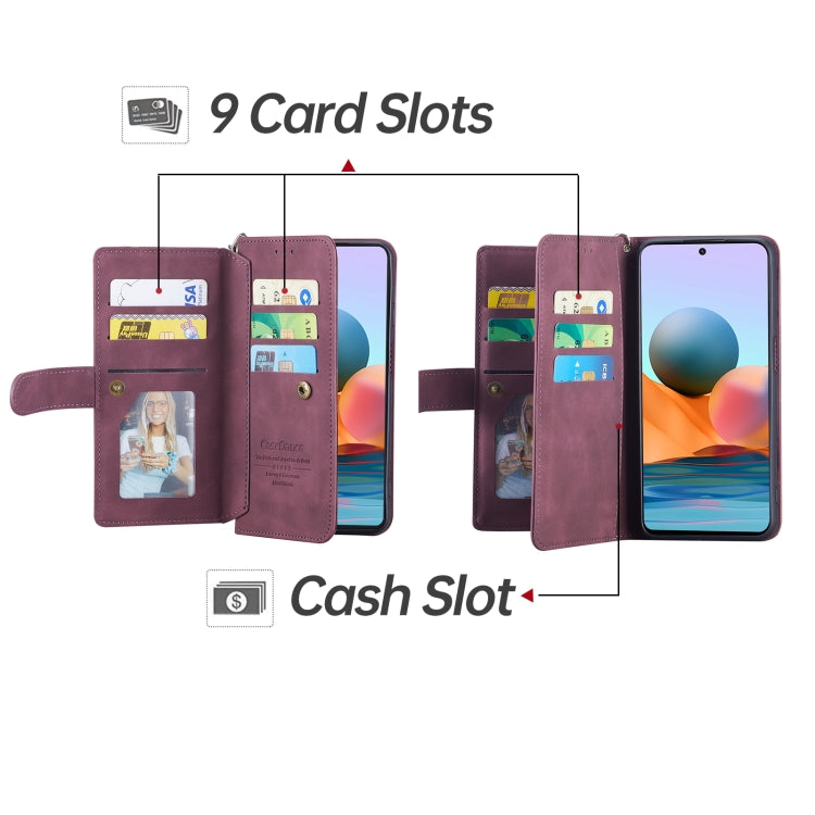 For Xiaomi Redmi Note 11 Pro 4G/5G  Global 9 Card Slots Splicing Magnetic Leather Flip Phone Case