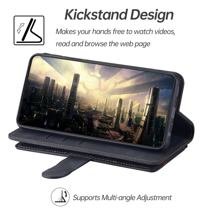 For OPPO Find X5 Lite / Reno7 5G 9 Card Slots Splicing Magnetic Leather Flip Phone Case