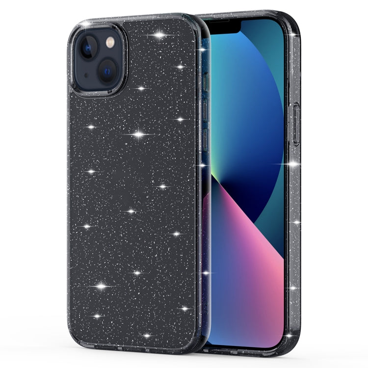 For iPhone 14 Crystal Clear Glitter Airbag Phone Case