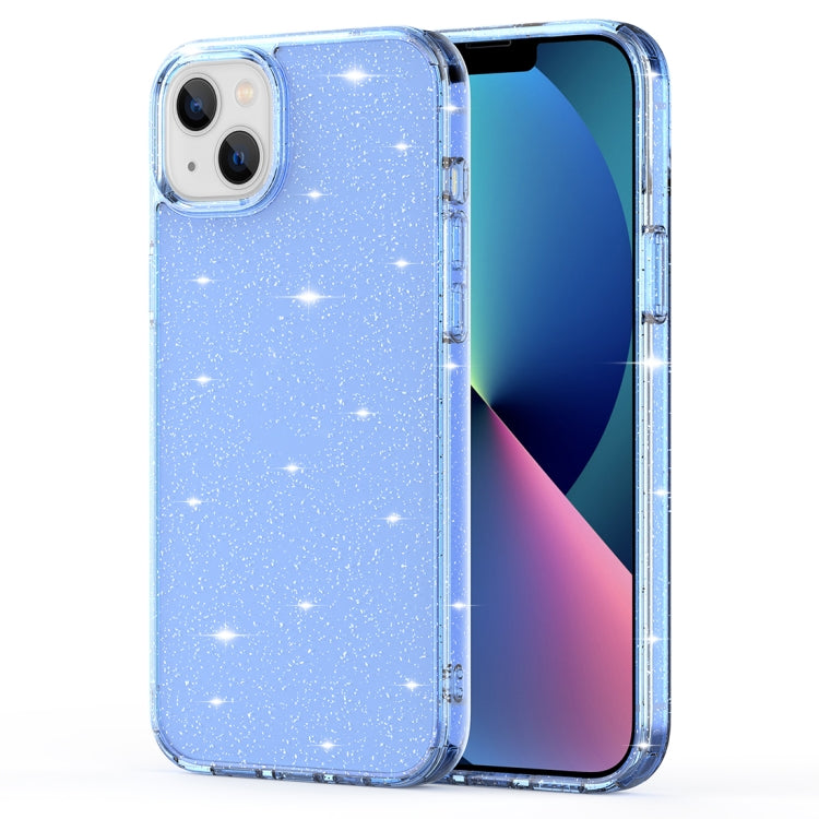 For iPhone 14 Crystal Clear Glitter Airbag Phone Case