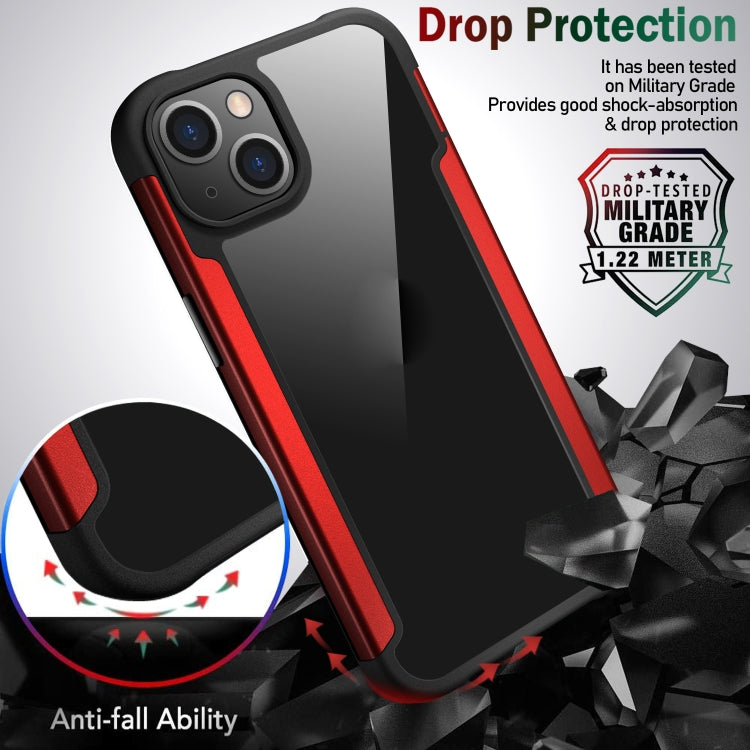 For iPhone 14 Iron Man Series Metal PC + TPU Protective Phone Case