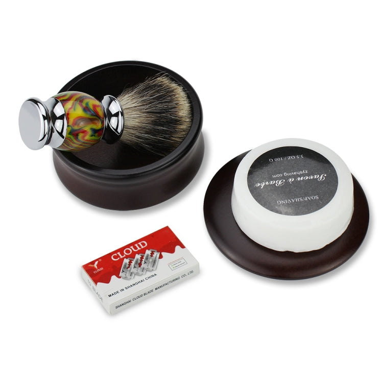 FK-2U Men Manual Shaving Razor Kit with Shaving Brush / Bowl / Soap /  Brush Stand / Blades