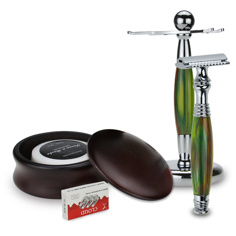 FK-2U Men Manual Shaving Razor Kit with Shaving Brush / Bowl / Soap /  Brush Stand / Blades