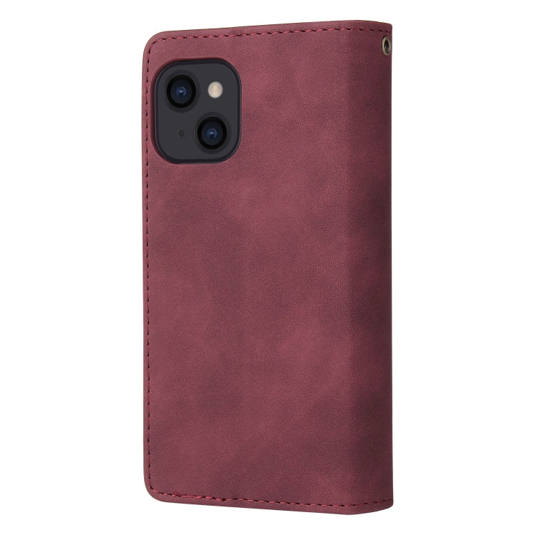 For iPhone 14 Multifunctional Phone Leather Case with Card Slot