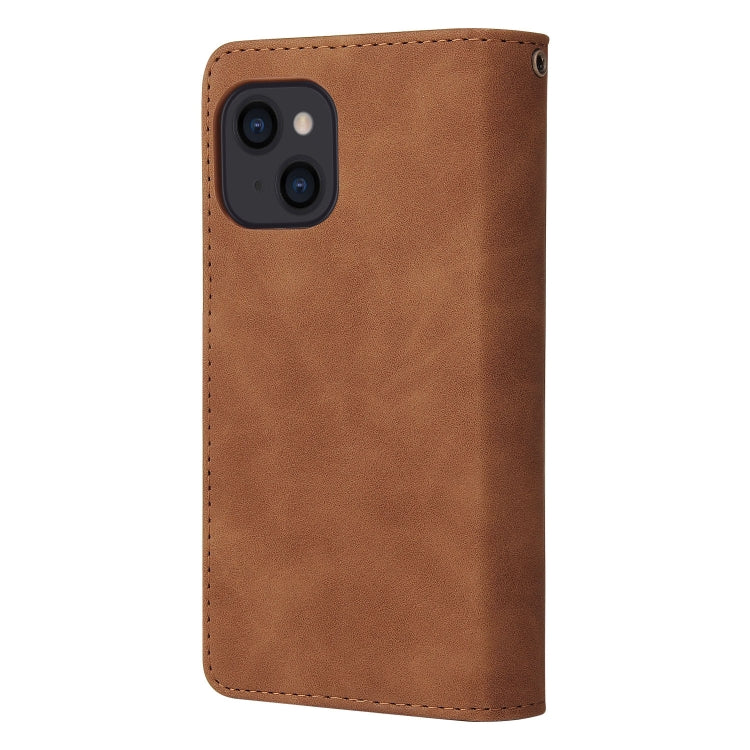 For iPhone 14 Multifunctional Phone Leather Case with Card Slot