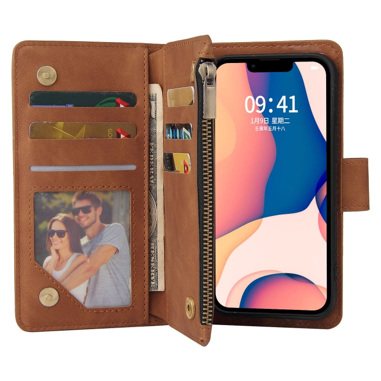 For iPhone 14 Multifunctional Phone Leather Case with Card Slot