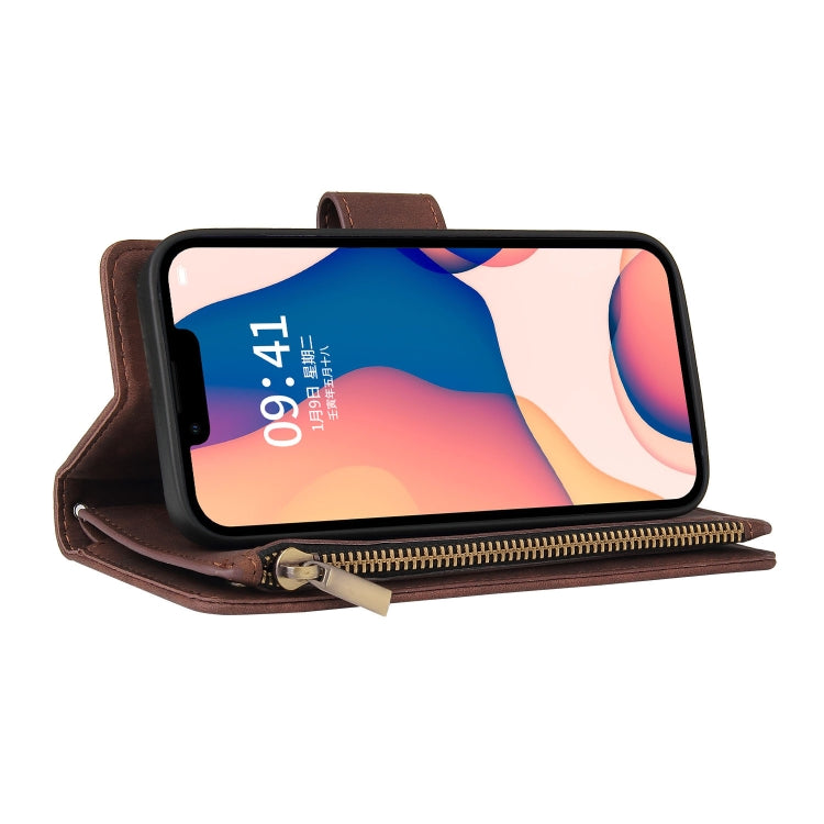 For iPhone 14 Multifunctional Phone Leather Case with Card Slot
