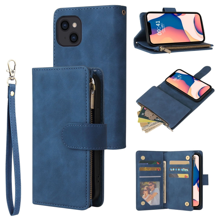 For iPhone 14 Multifunctional Phone Leather Case with Card Slot