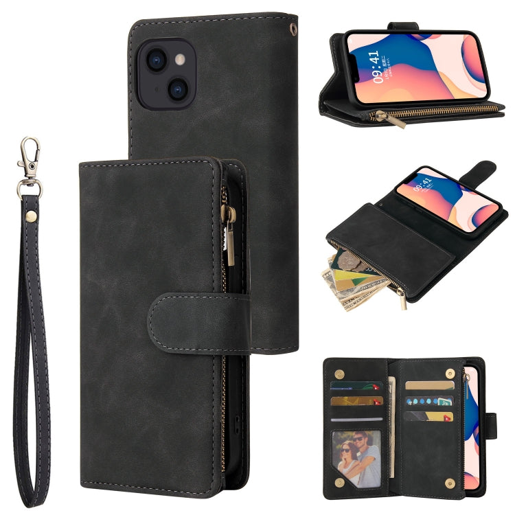 For iPhone 14 Multifunctional Phone Leather Case with Card Slot