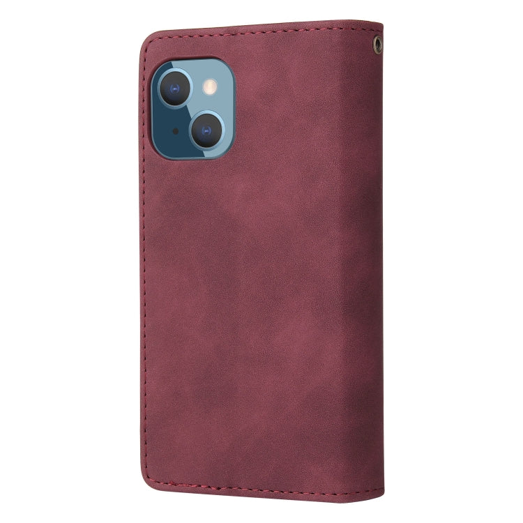 For iPhone 14 Plus Multifunctional Phone Leather Case with Card Slot